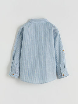 ?izgili Keten Kar???ml? Erkek ?ocuk G?mlek