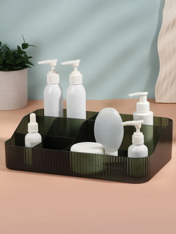 Органайзер для хранения «GREEN», 7 секций, 30×20×8 см, полупрозрачный, зелёный