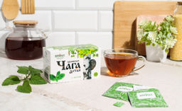 Чайный напиток целебная ЧАГА Алтая с МЯТОЙ Алфит 7807