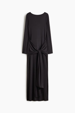 Tie-detail jersey dress