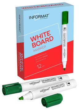 Цена за 2 шт. Маркер для досок INFORMAT Whiteboard 5 мм зеленый круглый