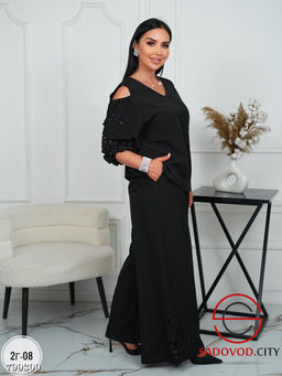 нарядный костюм кофта и штаны широкие - Bruno фото 4