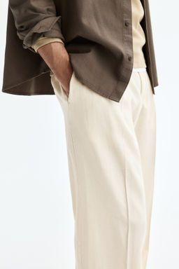 Pantal?n en mezcla de lino Loose Fit - H&m фото 8
