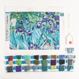 Алмазная мозаика с полным заполнением на холсте «Ирисы», 30×40 см