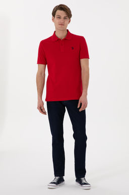 Erkek Slim Fit Polo Yaka K_rm_z_ Basic Ti__rt - U.s. polo assn фото 4