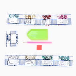 Сумка шопер с алмазной мозаикой Новый год, частичное заполнение