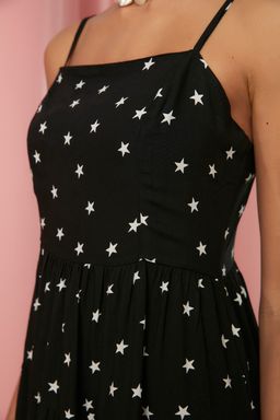TRENDYOLMILLA Indigo A Kesim Cicek Desenli Ask?l? Midi Dokuma Elbise TWOSS21EL1341  фото 3