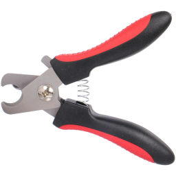 Когтерез для животных "ЛАПУСИКИ", коллекция БРО, прорезиненная ручка, цвет чёрный/красный, 6.8*15см (блистер)