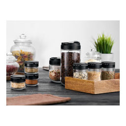 Набор баночек для специй Walmer Dual с двойной крышкой, 3 шт, 0.2 л, цвет черный  фото 5
