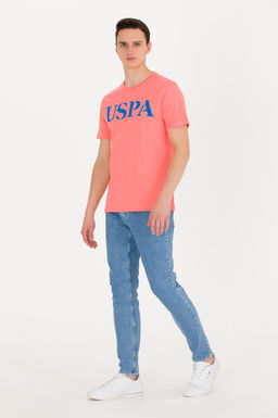 U. S. Polo Assn Мужская базовая футболка с круглым вырезом Salmon - U.s. polo assn фото 4