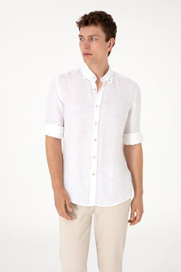 Erkek Beyaz Uzun Kollu G_mlek Sepette S_rpriz _ndirim - U.s. polo assn фото 3