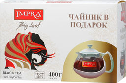 IMPRA. Набор Big Leaf c чайником (белая пачка) 400 гр. карт.упаковка