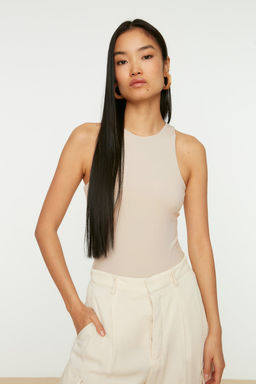 Tas Halter Yaka Vucuda Oturan Esnek Alttan c?tc?tl? Orme Body TWOSS20BD0044