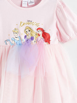 Cinderella Aurora ve Ariel Bask?l? K?z ?ocuk Elbise