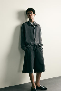 CAMISA RELAXED FIT LAVADO EFECTO VINTAGE / Gris antracita - Zara фото 6