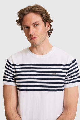 Erkek Slim Fit Bisiklet Yaka Beyaz Triko TiЕГrt - U.s. polo assn фото 2