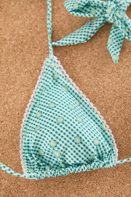 TRENDYOLMILLA Cicek Desenli Ucgen Serit Detayl? Regular Pretty Bikini Tak?m? TBESS25BT00010  фото 7