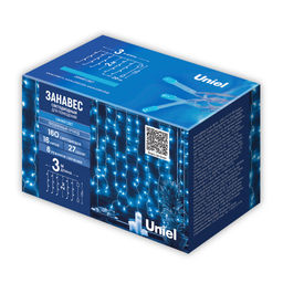 ULD-C3020-160/DTA BLUE IP20 Занавес светодиодный, 3х2м. 160 светодиодов. Синий свет. Провод прозрачный. TM Uniel - Volpe фото 13