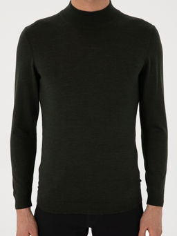 Haki Slim Fit Basic Kazak - Cacharel фото 6