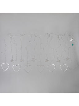 УЦЕНКА Гирлянда Бахрома 2.4?0.9 м с насадками Сердце, 186 LED, 220 В, 8 режимов, свечение белое - Luazon lighting фото 12