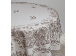 Скатерть 07с24-ЯК D-170 "Американская деревня" цв. коричневый