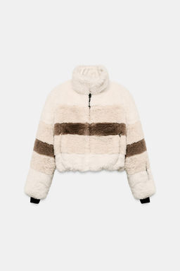CROPPED FAUX SHEARLING COAT HEIQ XREFLEX RECCO® TECHNOLOGY SKI COLLECTION - Zara фото 2