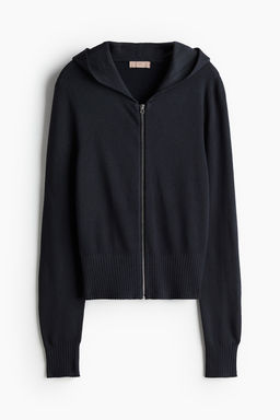 Chaqueta en punto fino con capucha y cremallera - H&m фото 7