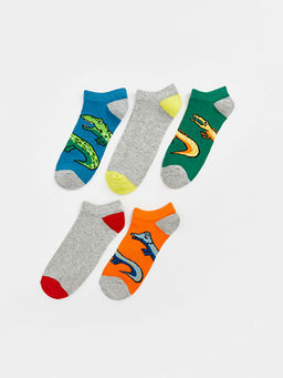 Desenli Erkek ?ocuk Patik ?orap 5li