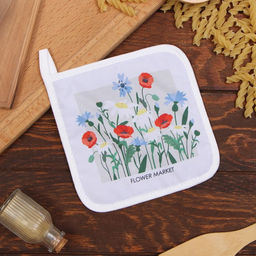 Прихватка Доляна. Полевые цветы, 17?17 см, 35% хлопок, 65% п/э, ватин 250 г/м?