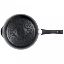 Сотейник с антипригарным покрытием д24см "Классик", h8,2см, s0,4см, съемная ручка из термостойкого пластика (Россия)