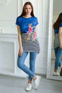 Туника женская из вискозы Гера синий