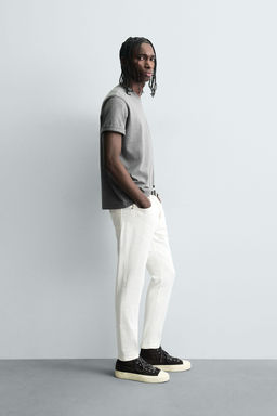 JEANS SKINNY FIT CROPPED / Blanco roto - Zara фото 4