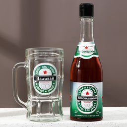 Подарочный набор мужской "Крутому мужику", гель для душа, 500 мл и пивная кружка, 500 мл