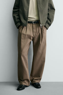 PANTAL?N CHINO BAGGY FIT PLIEGUES / Beige - Zara фото 2