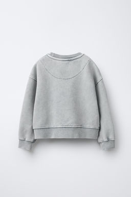 FADED-EFFECT SWEATSHIRT WITH SHINY STAR - Zara фото 2