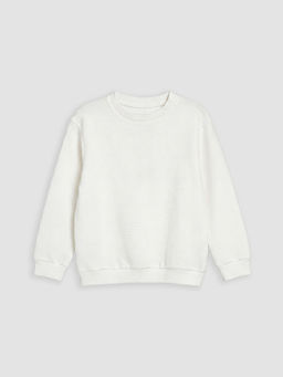 Bisiklet Yaka Dokulu Erkek ?ocuk Sweatshirt