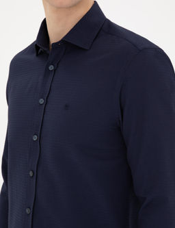 Lacivert Slim Fit Arm_rl_ Uzun Kollu G_mlek