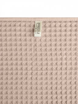 Набор полотенец вафельных 2шт 70x140, 50x90 бежевый вафельное полотно - Denastia фото 4