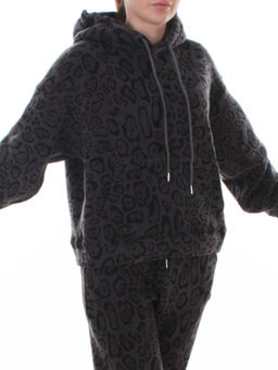 003 DK. GRAY/LEOPARD Костюм спортивный зимний женский (95% хлопок, 5% полиэстер)