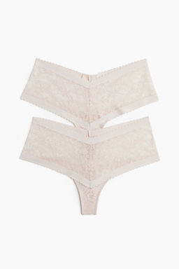 Pack de 2 bragas thong de encaje