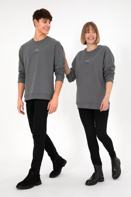 Мужской серый базовый свитшот Неожиданная скидка в корзине