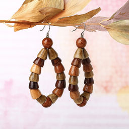 Серьги ручная работа, деревянные Радуга, цветные - Queen fair фото 2