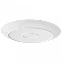 "Русь" Блюдо овальное фарфоровое 368х260х33мм, белый, рельефный декор (Китай)