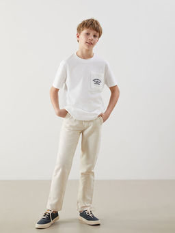 Beli Lastikli Keten Kar???ml? Erkek ?ocuk Pantolon