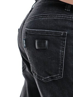 Джинсы чёрные для девочки 33-1095 черный - Mini maxi фото 10