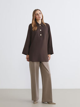 G?mlek Yaka Oversize Kad?n Tunik