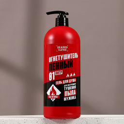 Гель для душа и шампунь для волос 2 в 1 Огнетушитель пенный, 1000 мл, HARD LINE