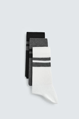 STRIPED SOCKS 3-PACK
