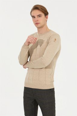 U. S. Polo Assn Мужской свитер из каменного меланжа