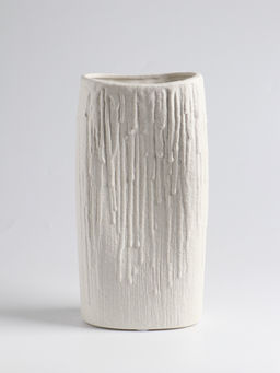 Ваза «Кристилис», 24.5×12 см, керамика, белая